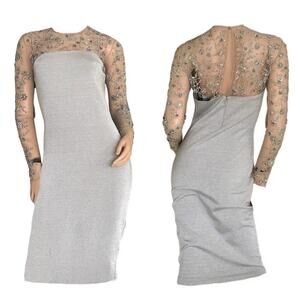 Ralph Lauren Collection Purple Label Cashmere Beaded Embellished Dress NWT $4K